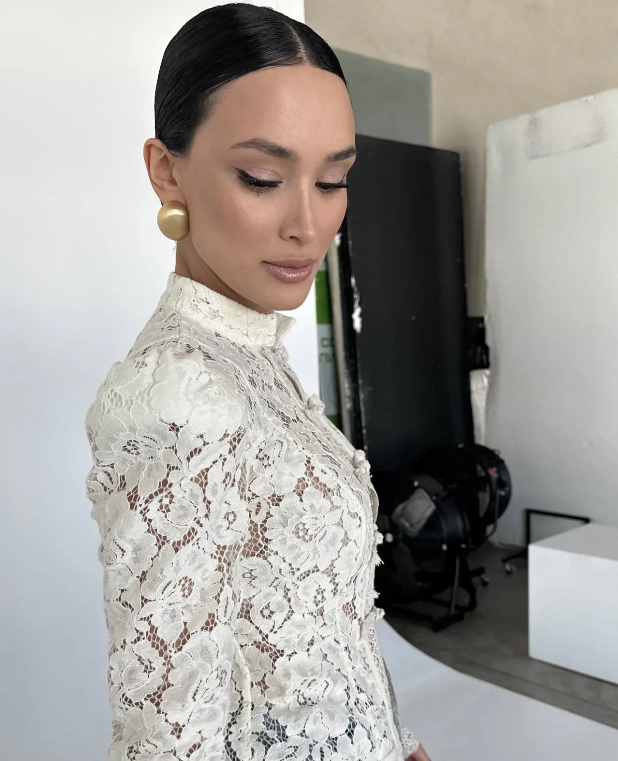 Fashion Commute Top – Hollow Out Lace See-Through Shirt