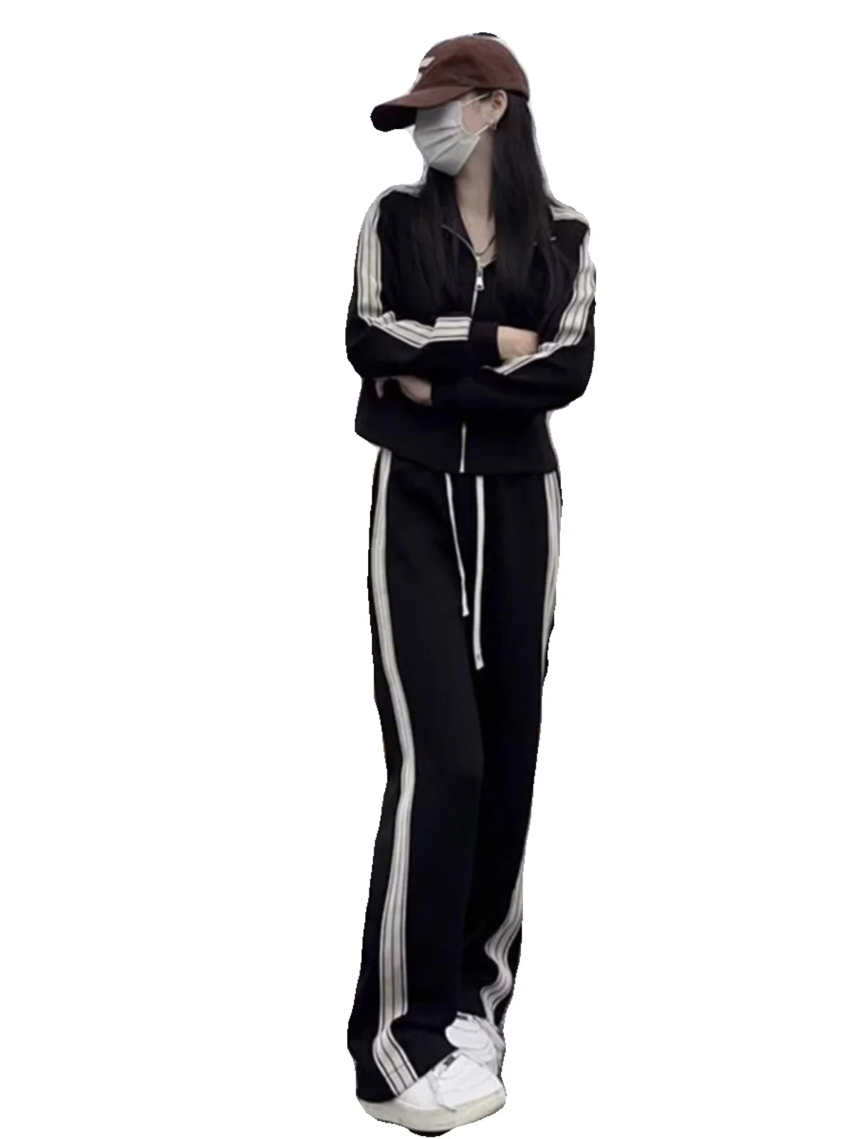 Running Outfit Women – Casual Open Cardigan 2-Piece Set