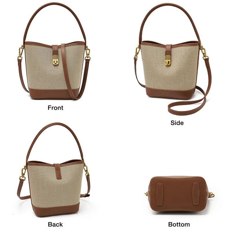 FOXER Women’s Small Crossbody Bag – Fashion Bucket Shoulder Handbag 2025