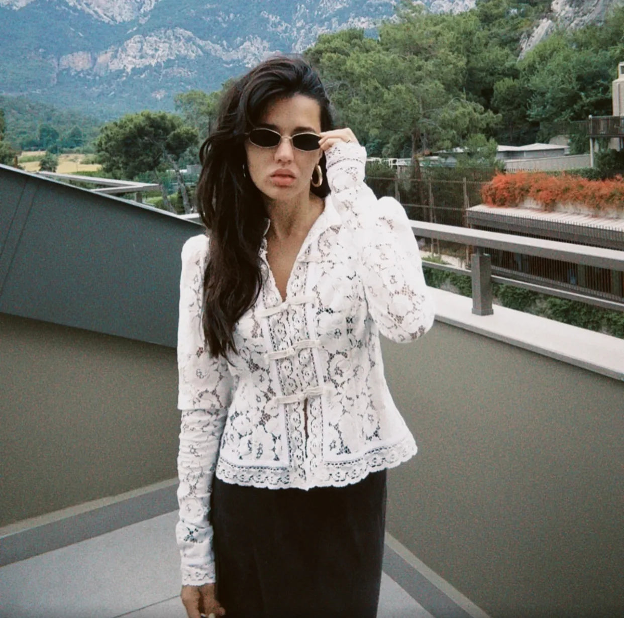 Fashion Commute Top – Hollow Out Lace See-Through Shirt