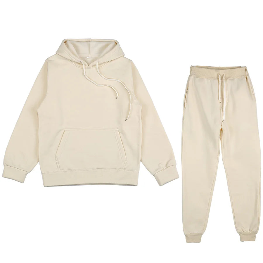 Spring Autumn Tracksuit – Women’s Hoodie + Sweatpants 2-Piece