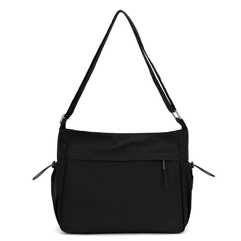 Lightweight Ladies Shoulder Bag – Solid Color Waterproof Crossbody Bag