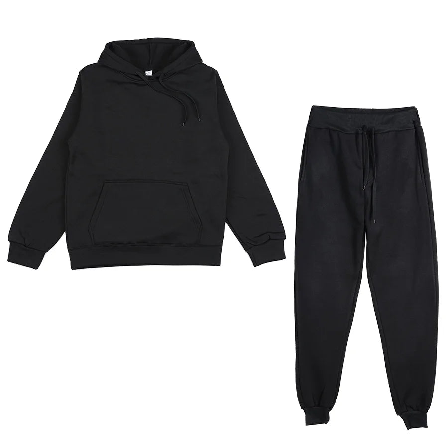 Spring Autumn Tracksuit – Women’s Hoodie + Sweatpants 2-Piece