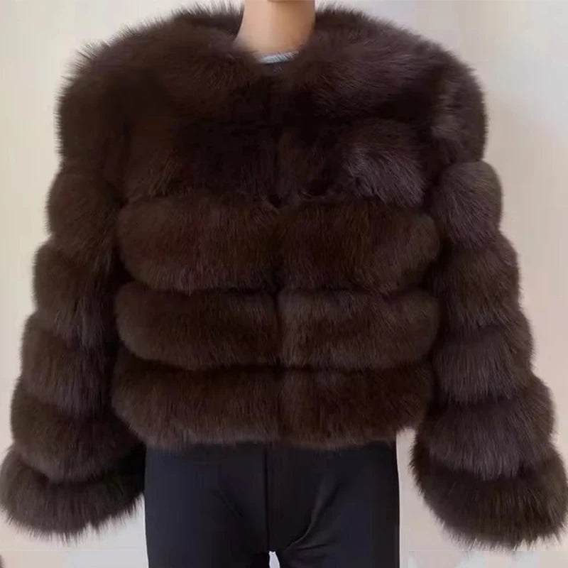 Fashion & Warm – Thick Faux Fur Coat Women’s Winter Wear