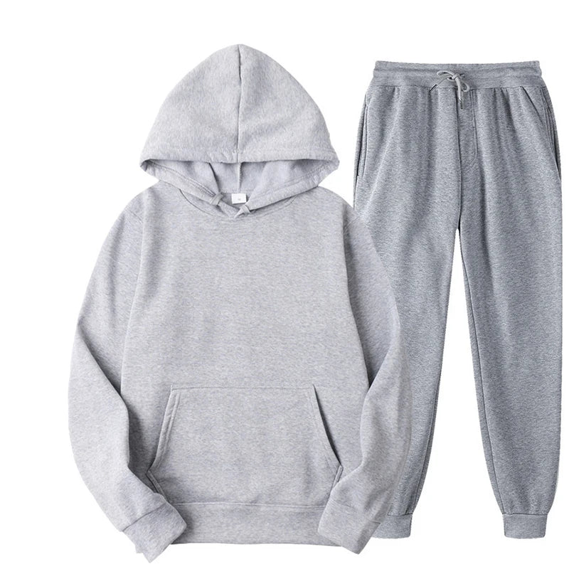 Spring Autumn Tracksuit – Women’s Hoodie + Sweatpants 2-Piece