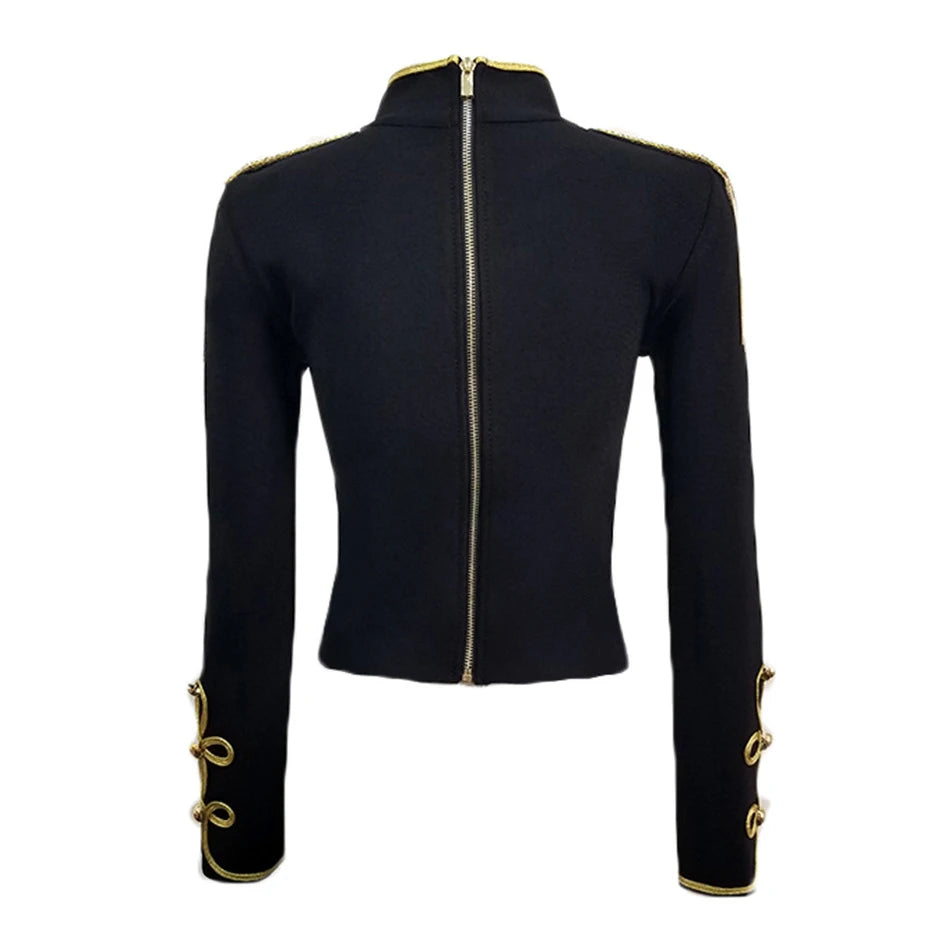Autumn Winter Fashion Bandage Jacket – Women’s Party Night Outwear