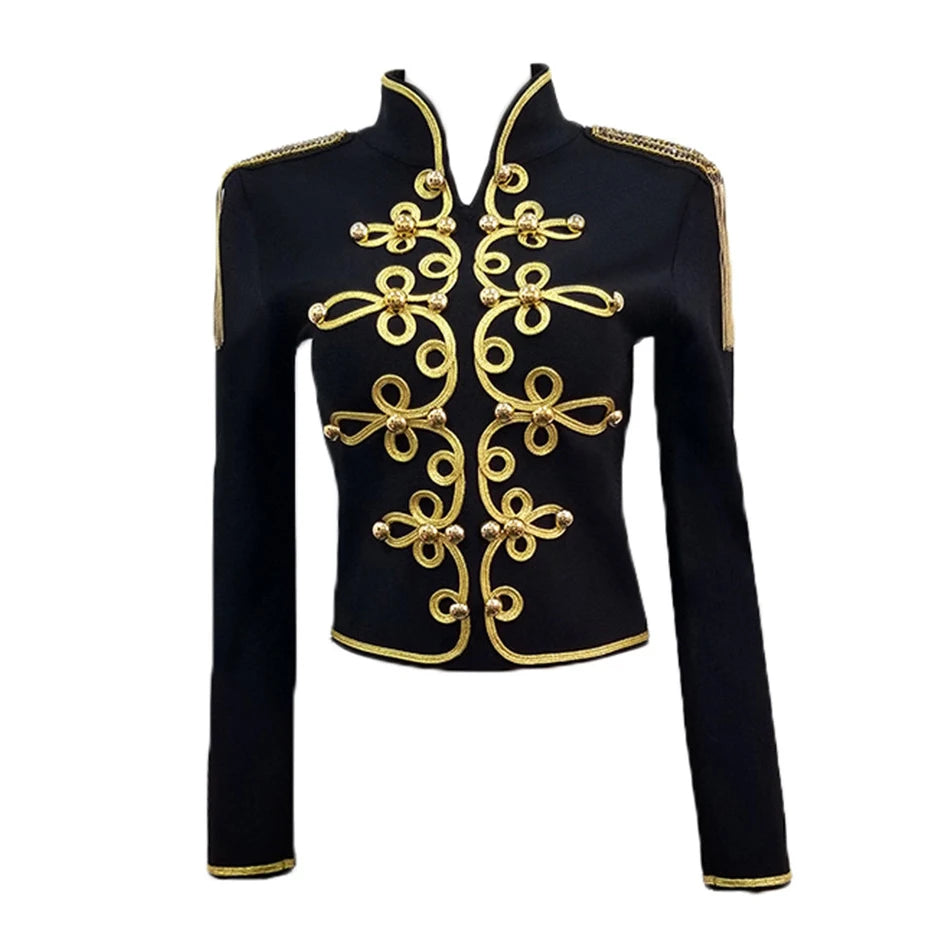 Autumn Winter Fashion Bandage Jacket – Women’s Party Night Outwear