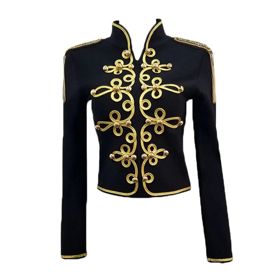 Autumn Winter Fashion Bandage Jacket – Women’s Party Night Outwear