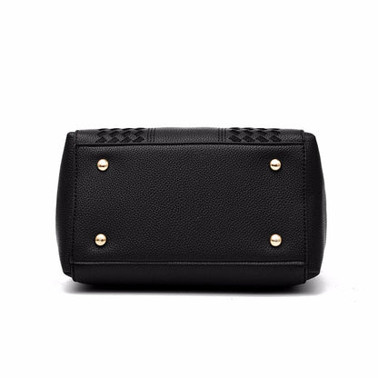 Women’s Leather Handbag – Embroidered Messenger Bag for Daily Use