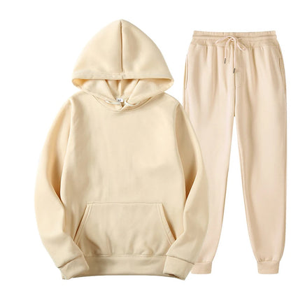 Spring Autumn Tracksuit – Women’s Hoodie + Sweatpants 2-Piece
