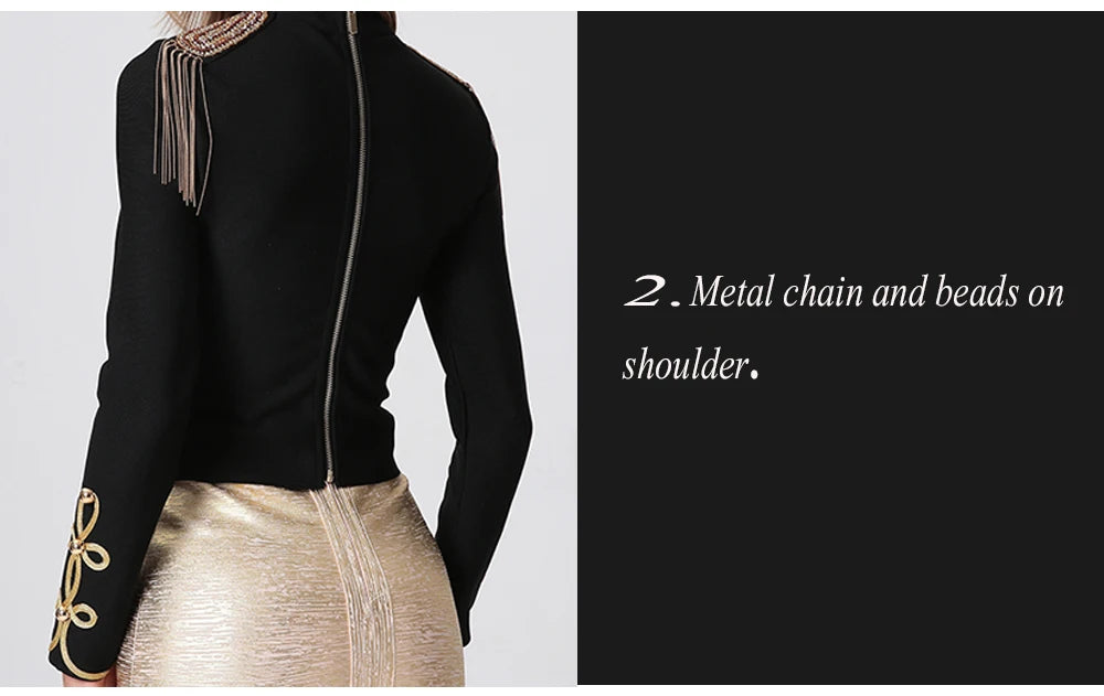 Autumn Winter Fashion Bandage Jacket – Women’s Party Night Outwear