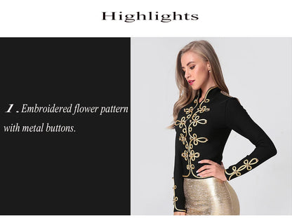 Autumn Winter Fashion Bandage Jacket – Women’s Party Night Outwear