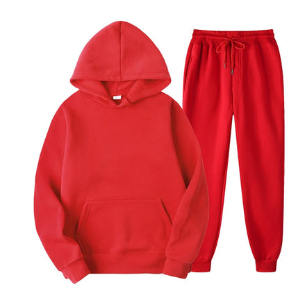 Spring Autumn Tracksuit – Women’s Hoodie + Sweatpants 2-Piece