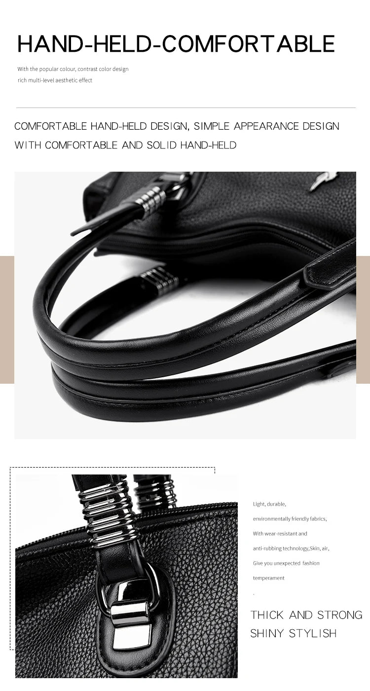 High-Quality Leather Handbag – Soft Shoulder Bag for Women