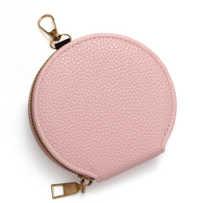 Cute Circular Zipper Coin Purse – Student Card Holder & Key Pouch