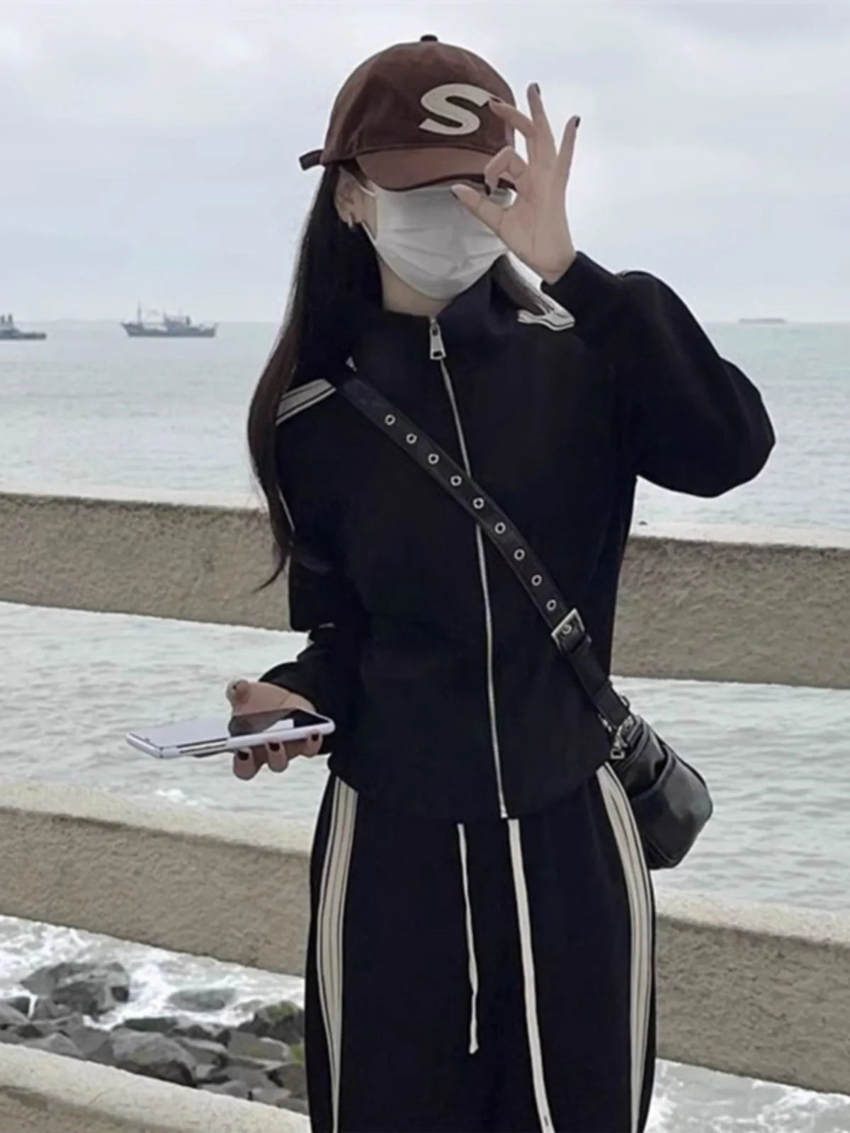 Running Outfit Women – Casual Open Cardigan 2-Piece Set