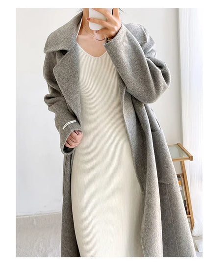Street Style Winter Dress – Women’s Slim Halter Knit Long Skirt