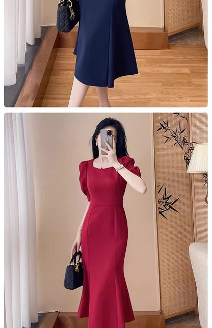 Women’s Stylish Summer Dress – High Waist Slimming Korean Dress