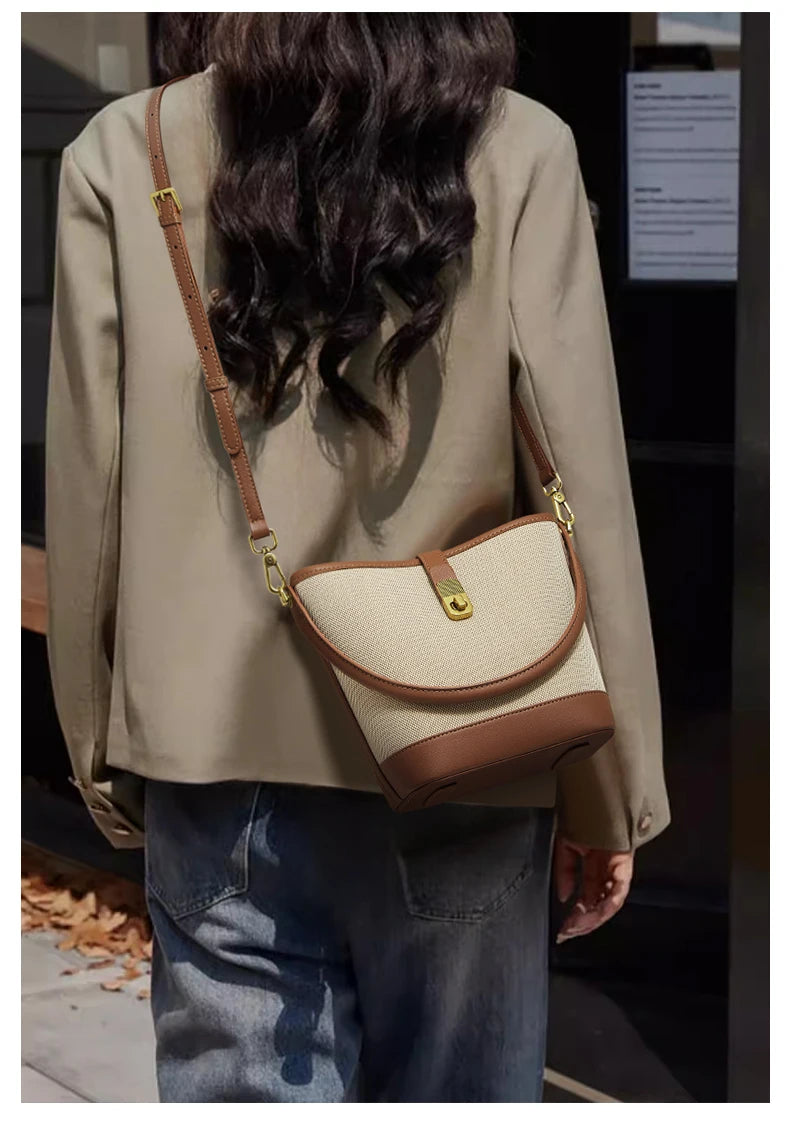 FOXER Women’s Small Crossbody Bag – Fashion Bucket Shoulder Handbag 2025