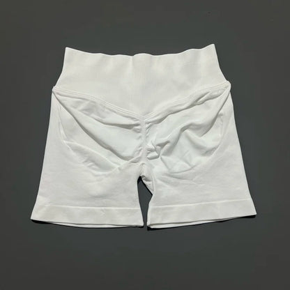 HISTELLO Impacts Shorts 4.5" Women Fitness Sports Biker Shorts Low Waist Gym Short Workout Scrunch Butt Yoga Seamless Leggings