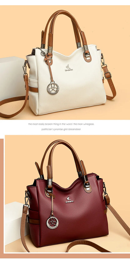 High-Quality Leather Handbag – Soft Shoulder Bag for Women