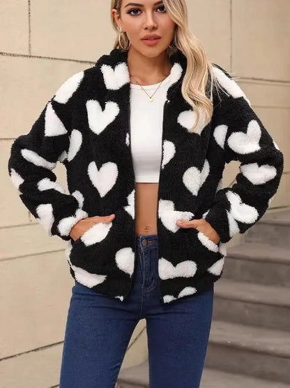 VigoCasey Printed Women’s Jacket – Long Sleeve Thick Warm Outerwear