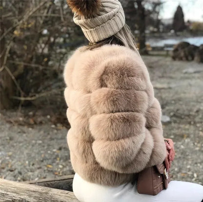 Fashion & Warm – Thick Faux Fur Coat Women’s Winter Wear