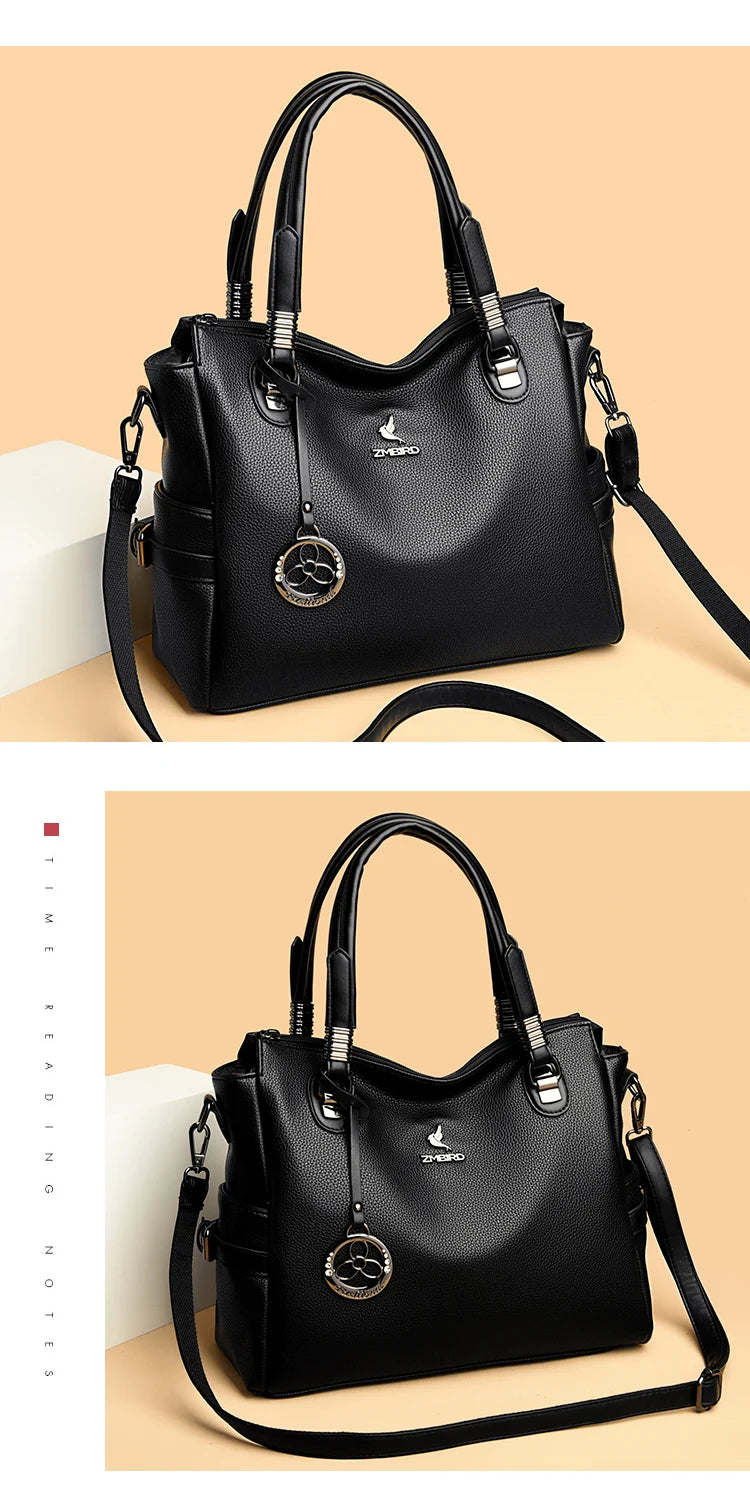 High-Quality Leather Handbag – Soft Shoulder Bag for Women