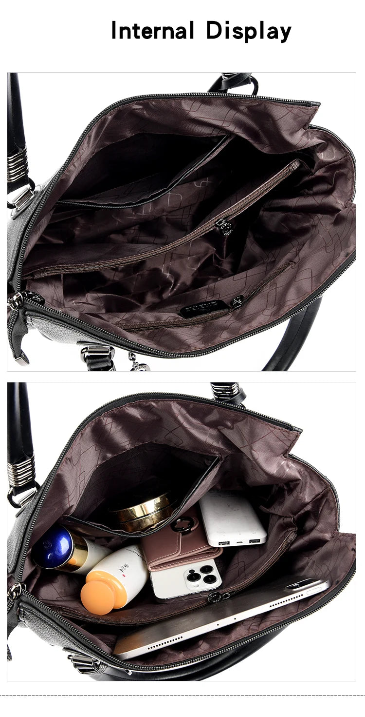 High-Quality Leather Handbag – Soft Shoulder Bag for Women