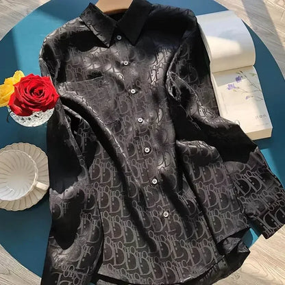 Chic & Comfortable – Hollow-Out Lace V-Neck Shirt for Women