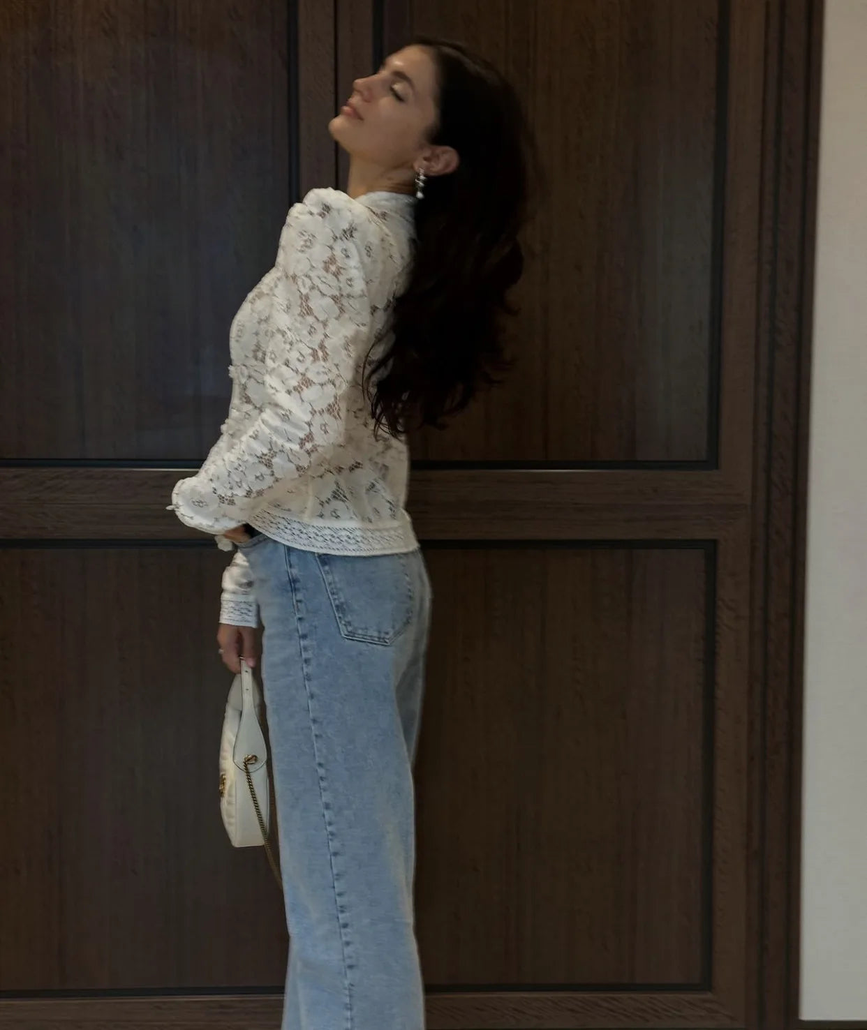 Fashion Commute Top – Hollow Out Lace See-Through Shirt