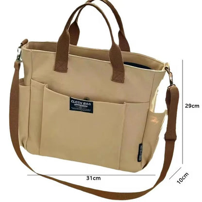 Student Commuting Canvas Bag – Large Capacity Single Shoulder Tote