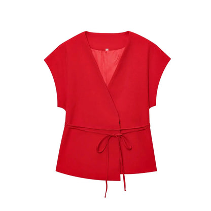 2025 Spring Summer 2-Piece Commuter Suit – Women’s Sleeveless Top & Pants