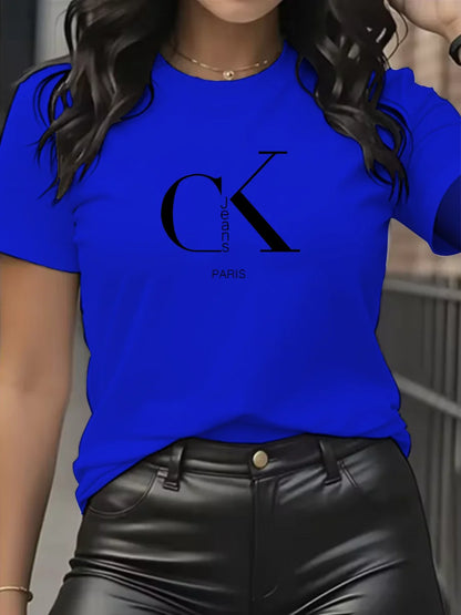 Chic & Casual – Women’s Luxury Cartoon Crew Neck Tee