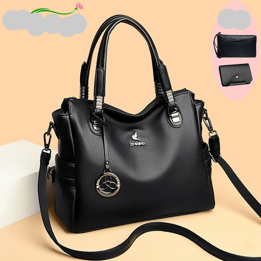 High-Quality Leather Handbag – Soft Shoulder Bag for Women