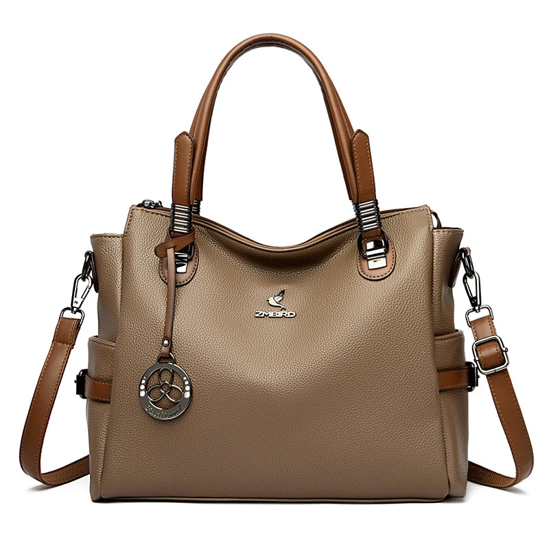 High-Quality Leather Handbag – Soft Shoulder Bag for Women