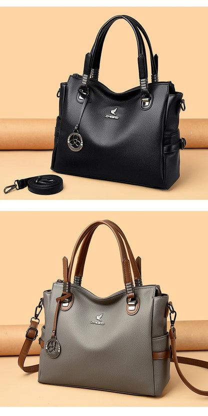 High-Quality Leather Handbag – Soft Shoulder Bag for Women