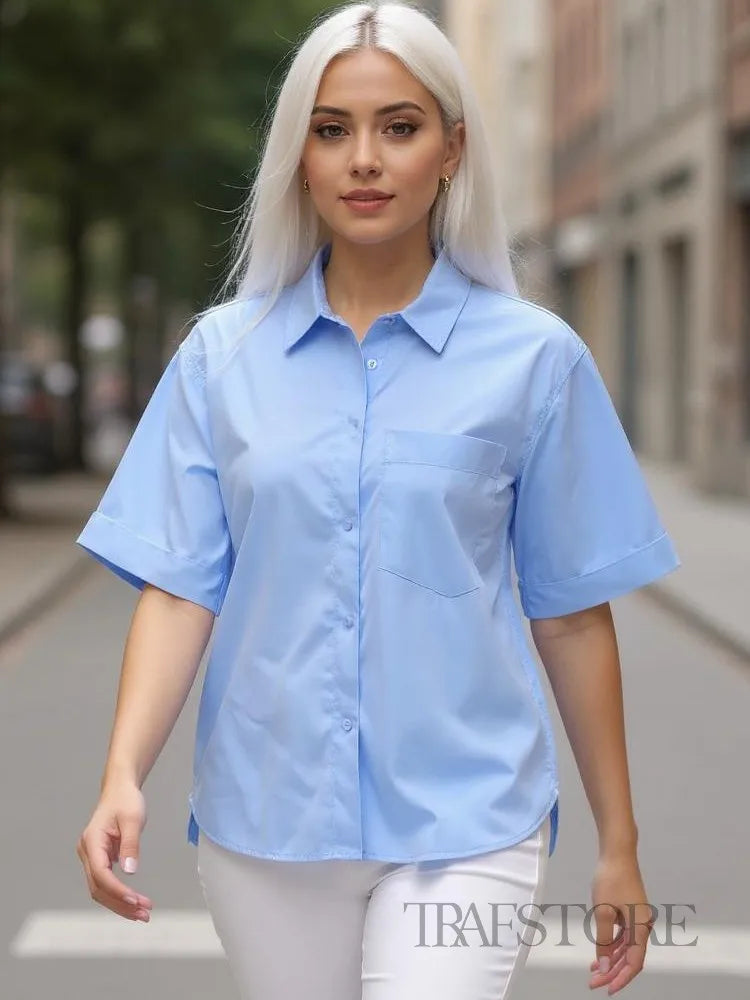 Limited Edition – Slim Fit Casual Poplin Shirt for Women