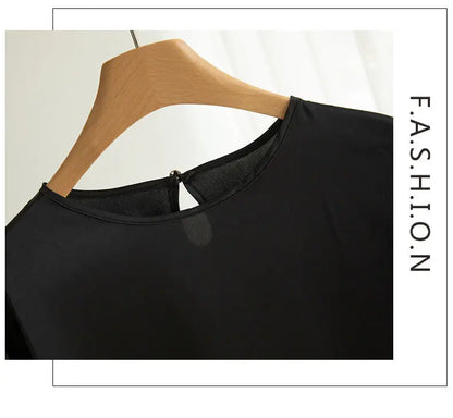 Elegant & Lightweight – Women’s Satin Silk Half-Sleeve Tee 2025