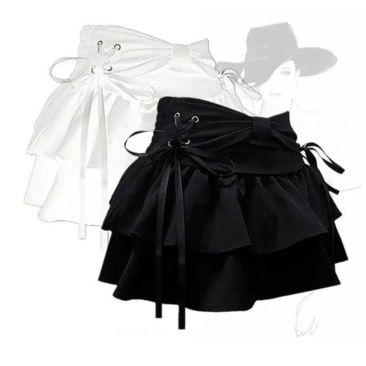 New Fashion Women Hot Girl Sweet Kawaii Bow Vintage Y2k Clothes American Streetwear Sexy Summer A-line Gothic Mini Denim Skirts
