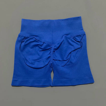 HISTELLO Impacts Shorts 4.5" Women Fitness Sports Biker Shorts Low Waist Gym Short Workout Scrunch Butt Yoga Seamless Leggings