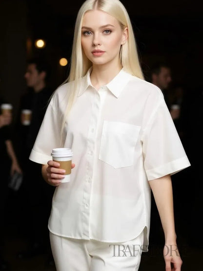Limited Edition – Slim Fit Casual Poplin Shirt for Women