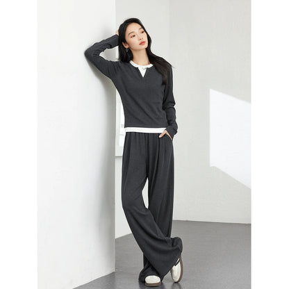 Casual Women’s Tracksuit – VIMLY Two-Piece with Loose Fit Pants