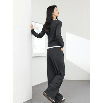 Casual Women’s Tracksuit – VIMLY Two-Piece with Loose Fit Pants