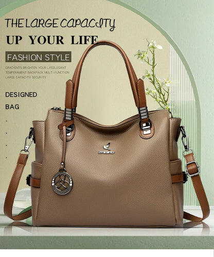 High-Quality Leather Handbag – Soft Shoulder Bag for Women