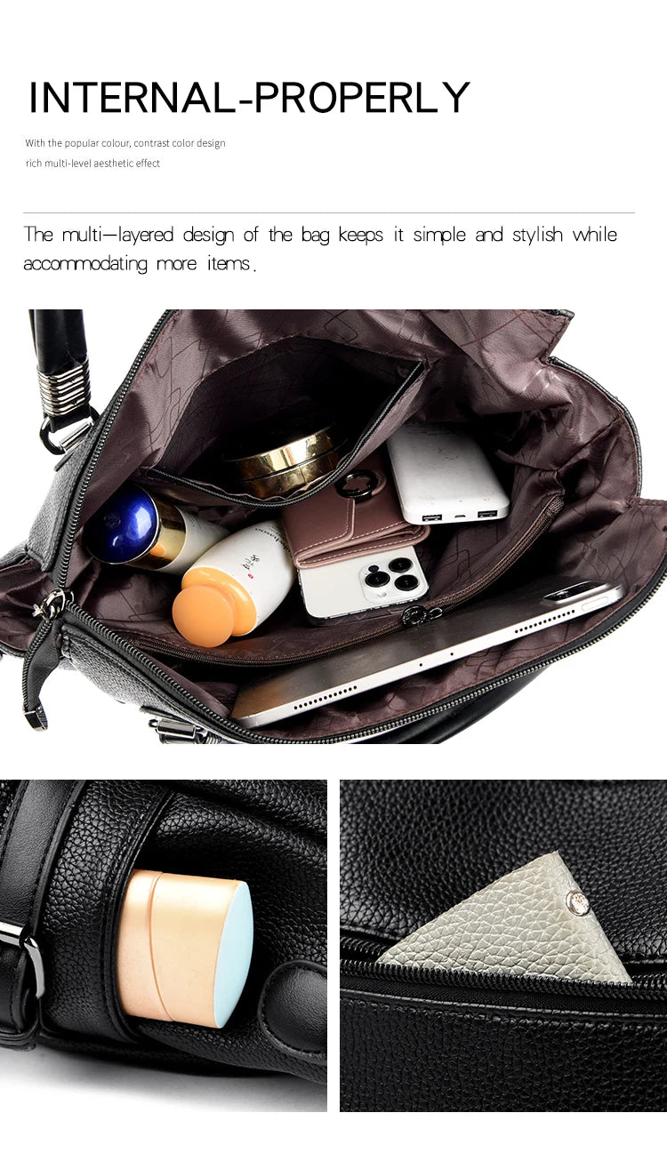 High-Quality Leather Handbag – Soft Shoulder Bag for Women