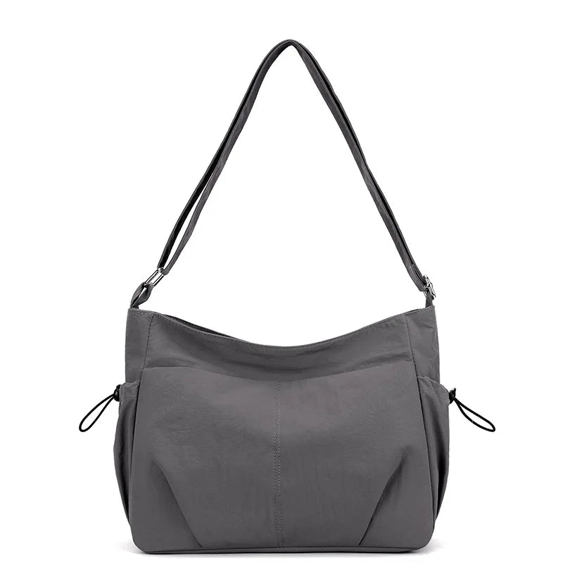 Lightweight Ladies Shoulder Bag – Solid Color Waterproof Crossbody Bag