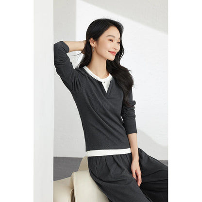 Casual Women’s Tracksuit – VIMLY Two-Piece with Loose Fit Pants