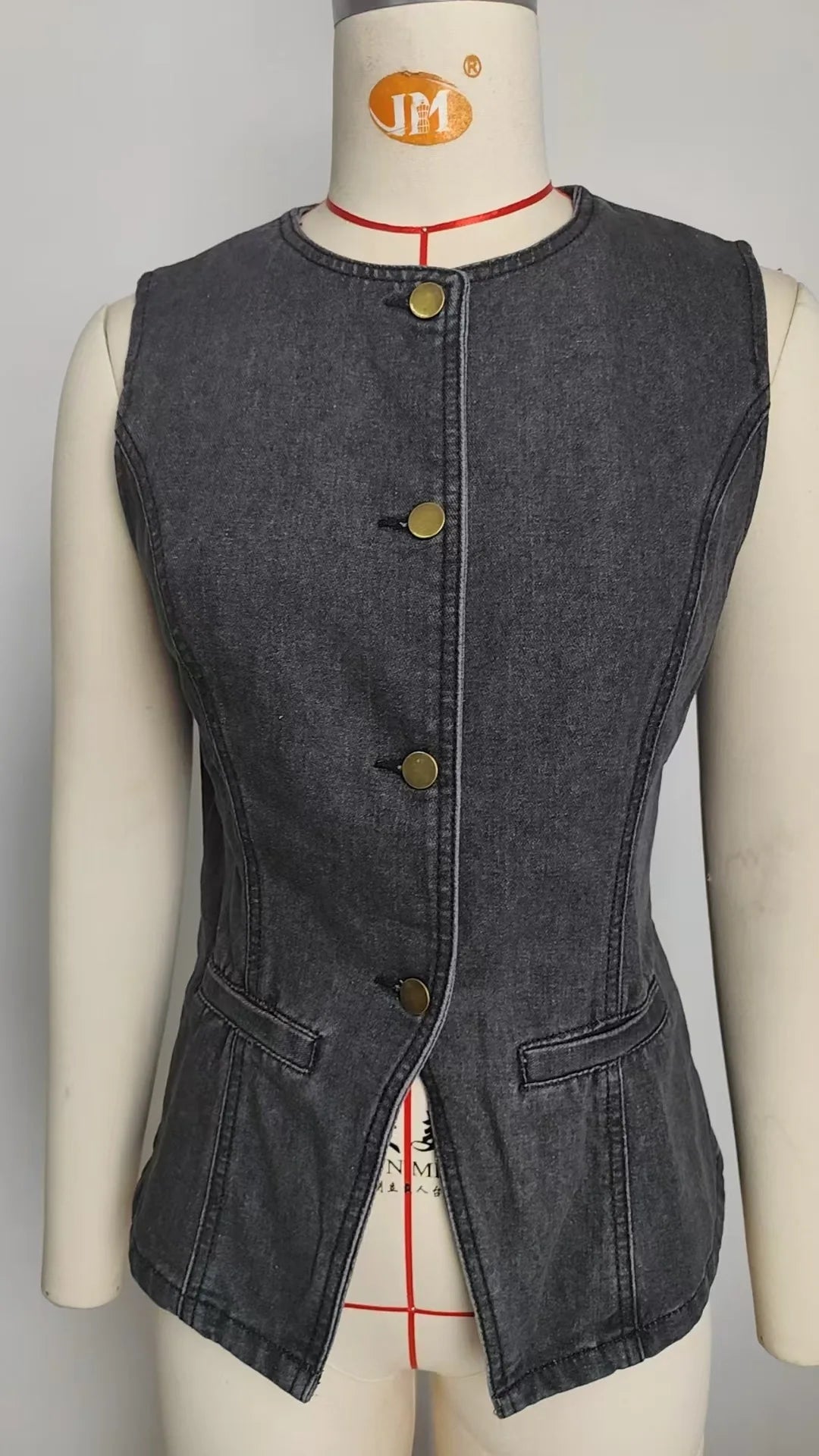 Trendy Two-Piece Set – Sleeveless Darted Vest with Wide-Leg Trousers