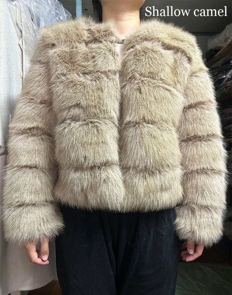 Fashion & Warm – Thick Faux Fur Coat Women’s Winter Wear